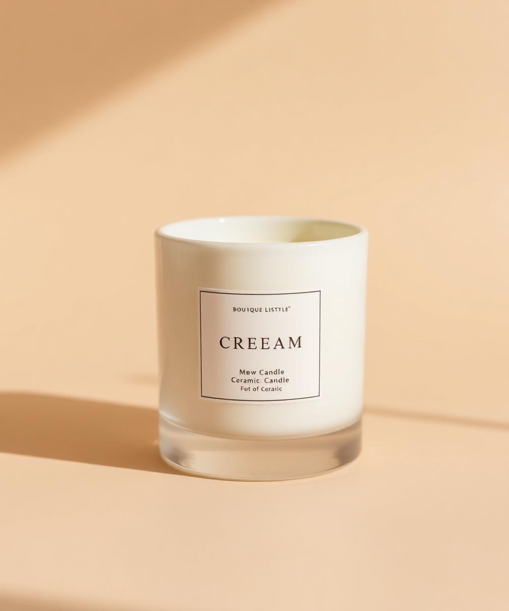 Cream Candle